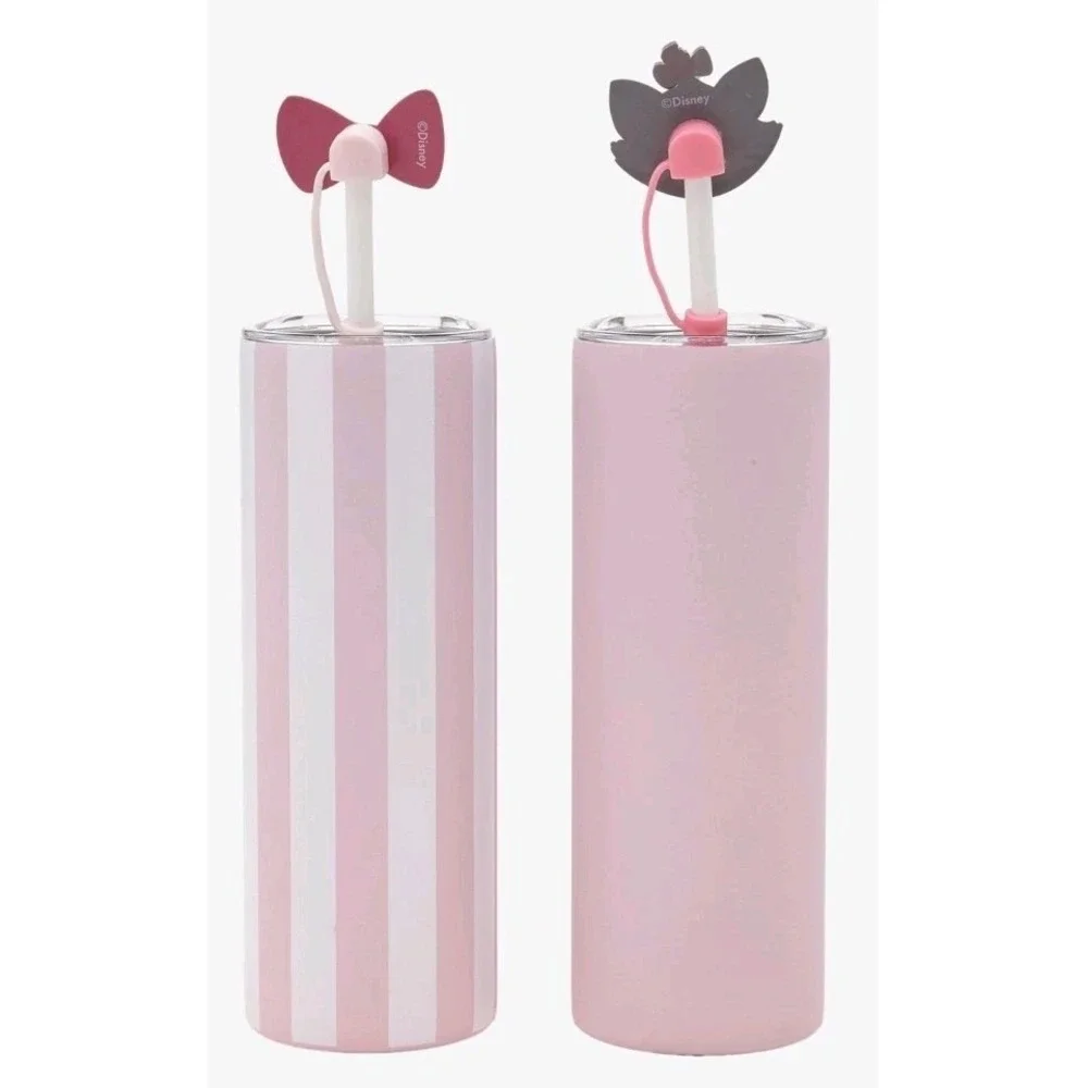 Disney The Aristocats Marie Stainless Steel 2 Tumblers 20oz Silicone Top New Box